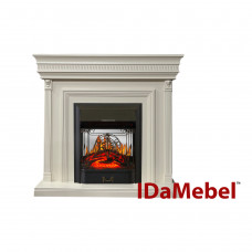 Камінокомплект IDaMebel Beethoven білий Majestic Black Камінокомплект IDaMebel Beethoven білий Majestic Black