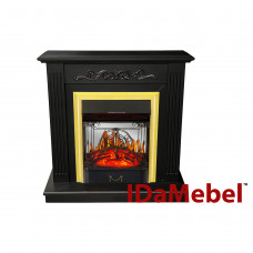 Камінокомплект IDaMebel Elaine темний шоколад Majestic Brass