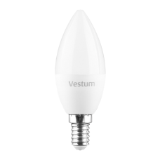 Світлодіодна лампа Vestum C37 6W 3000K 220V E14 1-VS-1304 Світлодіодна лампа Vestum C37 6W 3000K 220V E14 1-VS-1304