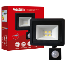 Світлодіодний прожектор з датчиком руху Vestum 30W 2 400Лм 6500K 180-260V IP65 1-VS-3021 Світлодіодний прожектор з датчиком руху Vestum 30W 2 400Лм 6500K 180-260V IP65 1-VS-3021