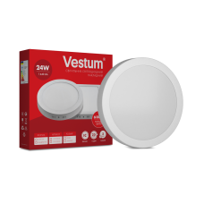 Круглий світлодіодний накладний світильник Vestum 24W 6000K 220V 1-VS-5304 Круглий світлодіодний накладний світильник Vestum 24W 6000K 220V 1-VS-5304