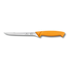 Ніж кухонний Victorinox Swibo Fish Filleting, вузький, гнучкий, для філе, помаранчевий, 16 см Ніж кухонний Victorinox Swibo Fish Filleting, вузький, гнучкий, для філе, помаранчевий, 16 см