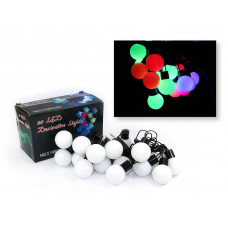 Гирлянда черный провод белый шарик 4см (микс) BLACK-LINE-BALL-20M-1 50шт 8339 Гирлянда черный провод белый шарик 4см (микс) BLACK-LINE-BALL-20M-1 50шт 8339