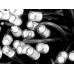 Гирлянда уличная 3,3мм черный провод 10м мерцающая лампа 100LED (синий) L Lux LINE-3.3-100-B-2 20шт 8354