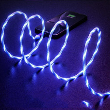 Кабель USB - Lightning светящийся 250шт 8602 Кабель USB - Lightning светящийся 250шт 8602