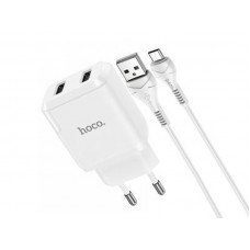 Зарядное устройство 220В USBx2 с кабелем USB - micro USB Hoco N7 Speedy 120шт 8142 Зарядное устройство 220В USBx2 с кабелем USB - micro USB Hoco N7 Speedy 120шт 8142