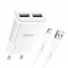 Зарядное устройство 220В USBx2 с кабелем USB - micro USB Hoco C88A Star Round 120шт 8131 Зарядное устройство 220В USBx2 с кабелем USB - micro USB Hoco C88A Star Round 120шт 8131