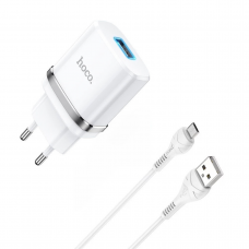 Зарядное устройство 220В USB QC3.0 с кабелем USB - micro USB Hoco C12Q Smart 100шт 8104 Зарядное устройство 220В USB QC3.0 с кабелем USB - micro USB Hoco C12Q Smart 100шт 8104