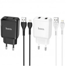 Зарядное устройство 220В USBx2 с кабелем USB - Lightning Hoco C77A Highway 120шт 7950 Зарядное устройство 220В USBx2 с кабелем USB - Lightning Hoco C77A Highway 120шт 7950