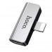 Переходник конвертер аудио 2 в 1 Lightning - Lightning Hoco LS24 310шт 7939