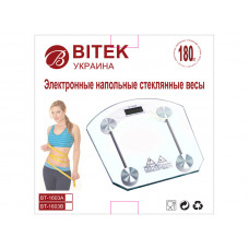 Весы электронные бытовые BITEK 180кг стеклянные квадратные YZ-1603B 10шт 9441 Весы электронные бытовые BITEK 180кг стеклянные квадратные YZ-1603B 10шт 9441