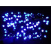 Гирлянда черный провод круглая матовая лампа 300LED (синий) LED300B-10 40шт 8328