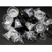 Гирлянда 40 колокольчиков черный провод (микс) PLASTIC-40-5M-BLACK-LINE 60шт 8472