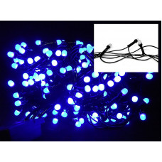 Гирлянда черный провод круглая матовая лампа 100LED (синий) LED100B-10 80шт 8336 Гирлянда черный провод круглая матовая лампа 100LED (синий) LED100B-10 80шт 8336