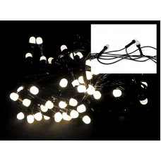 Гирлянда черный провод круглая матовая лампа 100LED (теплый белый) LED100WW-10 80шт 8335 Гирлянда черный провод круглая матовая лампа 100LED (теплый белый) LED100WW-10 80шт 8335