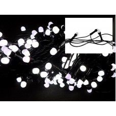 Гирлянда черный провод круглая матовая лампа 200LED (белый) LED200W-10 50шт 8334 Гирлянда черный провод круглая матовая лампа 200LED (белый) LED200W-10 50шт 8334