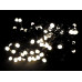 Гирлянда черный провод круглая матовая лампа 200LED (теплый белый) LED200WW-10 50шт 8331